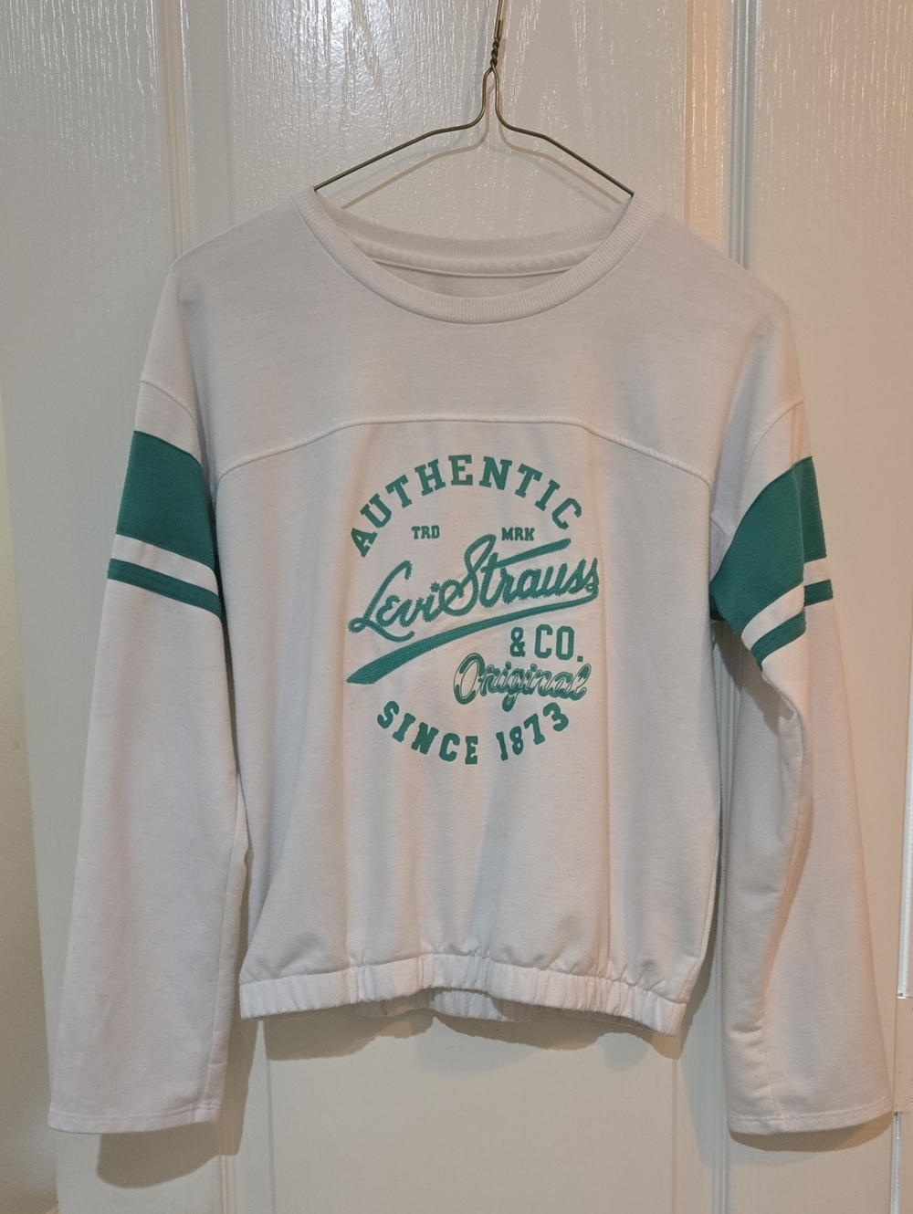 Levi's Big Girls Varsity Long Sleeve White Shirt